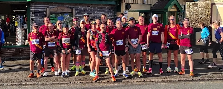 Northampton Road Runners on a marathon start line